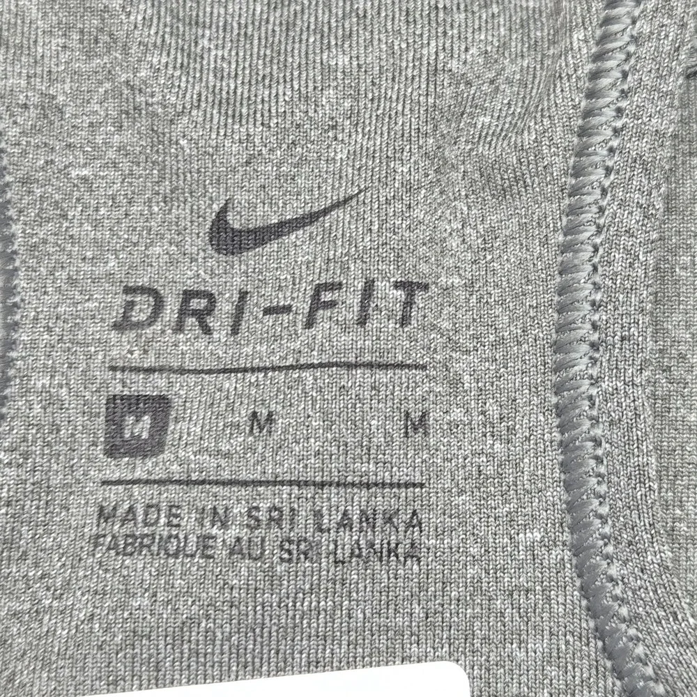 Nike Women Sports Bra‎ M Gray DRI FIT Wireless Jersey Racerback